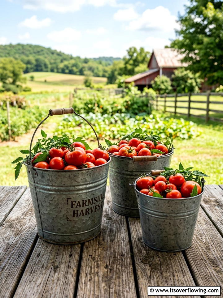Galvanized Metal Bucket - 25 reusing old things ideas for garden planters