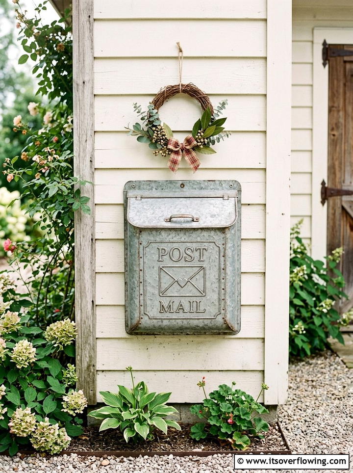 Galvanized Metal Mailbox - 25 front porch decor ideas with galvanized metal
