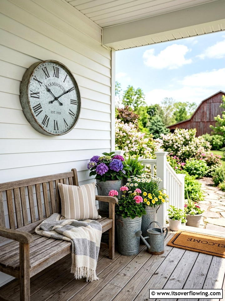Galvanized Metal Porch Decor - 25 front porch ideas with farmhouse style