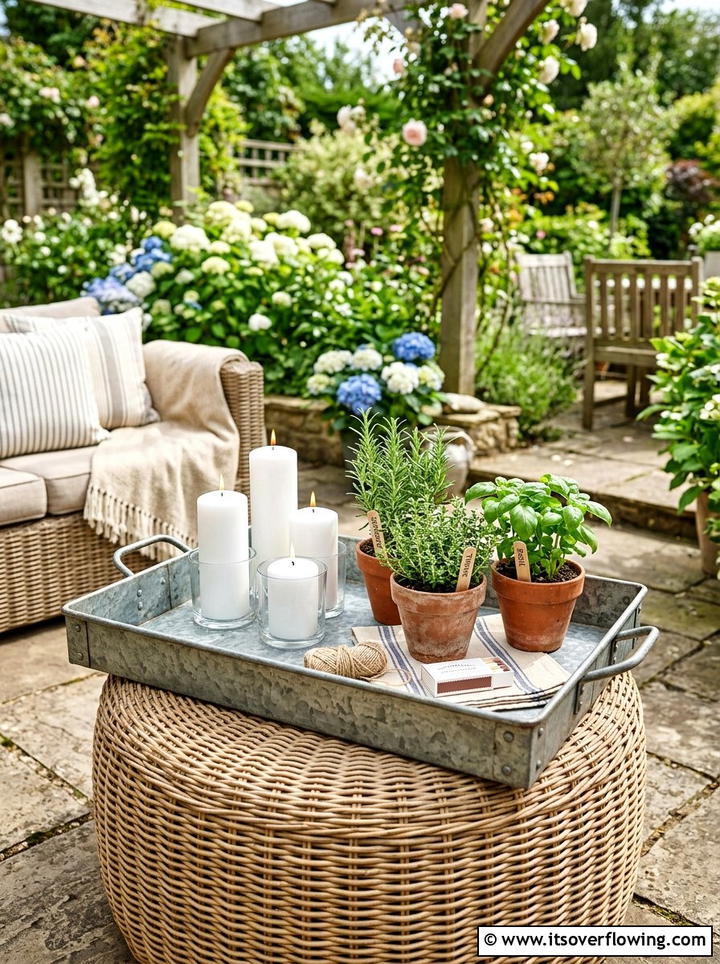Galvanized Metal Tray - 25 front porch decor ideas with galvanized metal