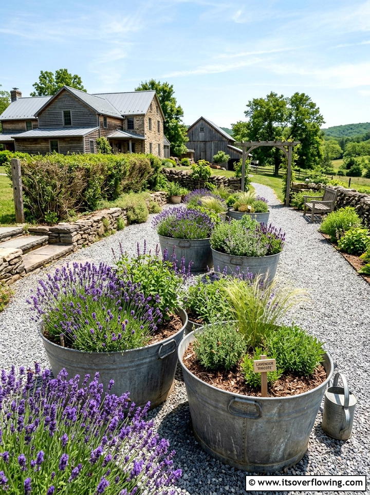 Galvanized Metal Tub Garden - 25 small garden ideas with container clusters