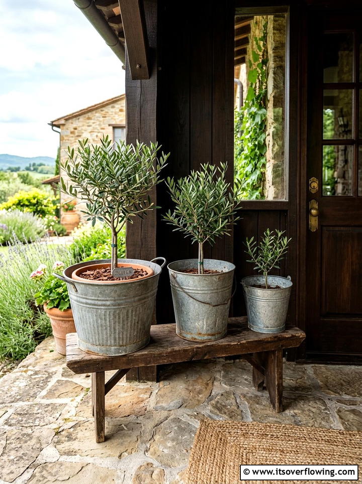 Galvanized bucket decor - 25 recycled garden ideas for porch decor