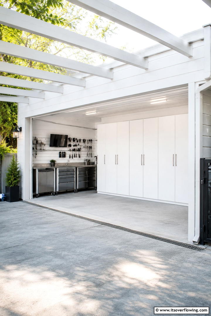 Garage or Carport Extension Storage - 30 Practical Outdoor Storage Ideas for a Tidy Yard
