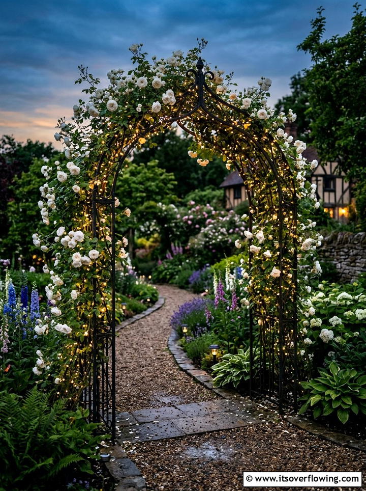 Garden Arch Trellis - 25 garden decor ideas for cozy evenings