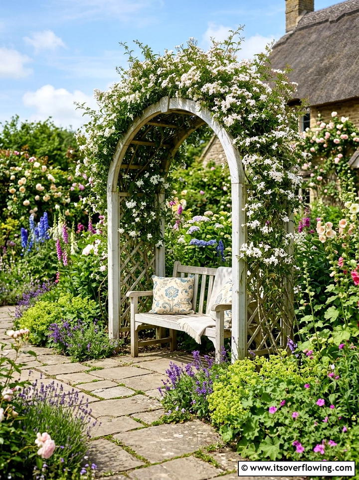 Garden Arch With Bench - 25 garden decor ideas with benches