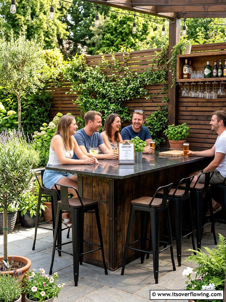 Garden Bar Counter - 25 garden ideas for outdoor entertaining