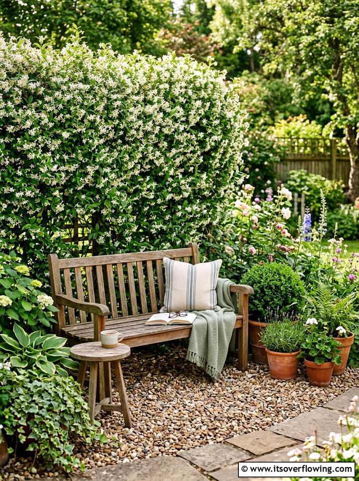 Garden Bench Backdrop - 25 backyard ideas with living wall