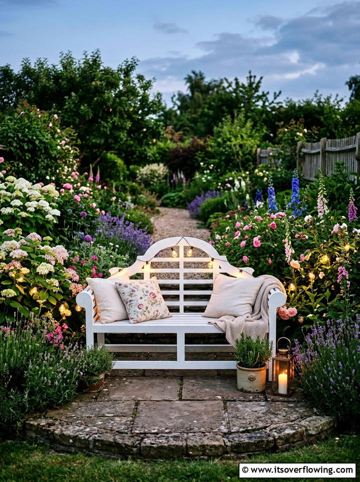 Garden Bench Lights - 25 cheap garden ideas with string lights
