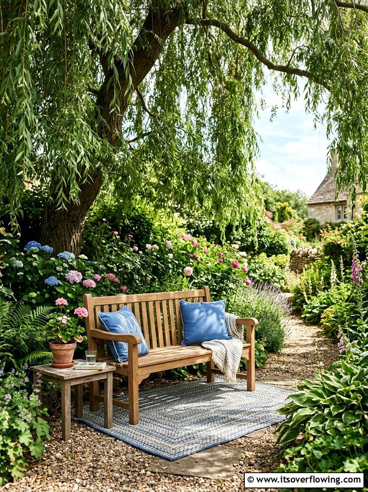 Garden Bench Nook - 25 garden decor ideas for backyards