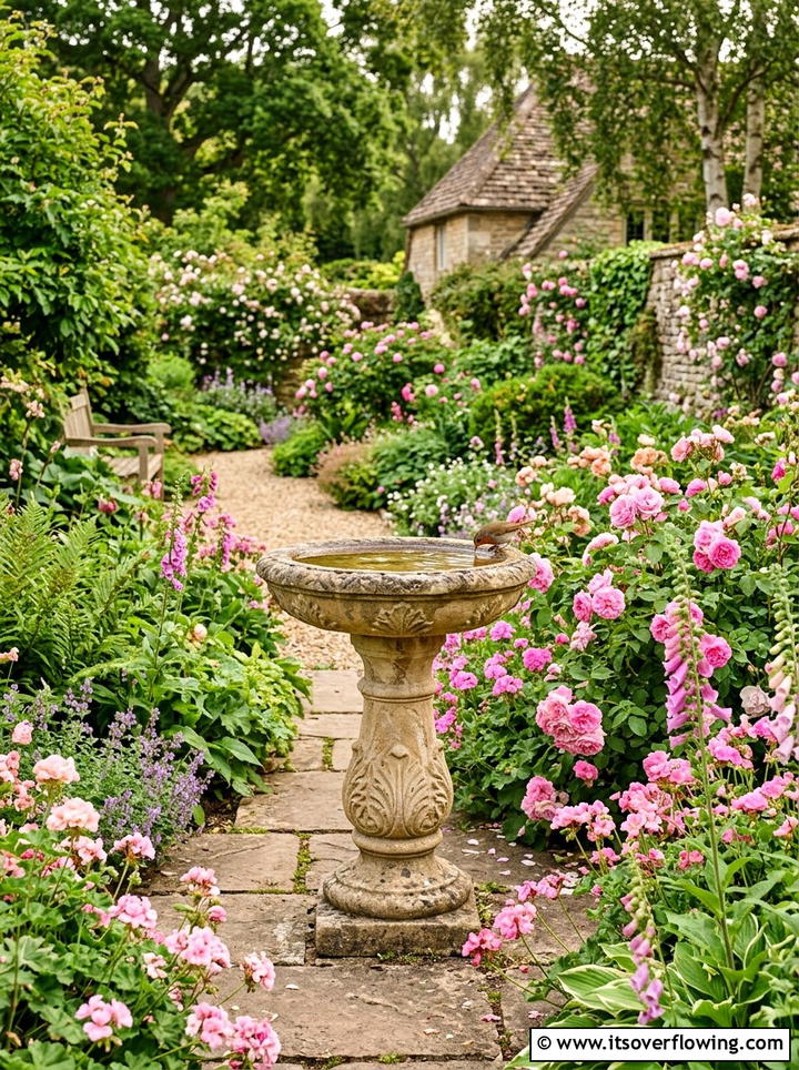 Garden Bird Bath Placement - 25 garden ideas for curb appeal