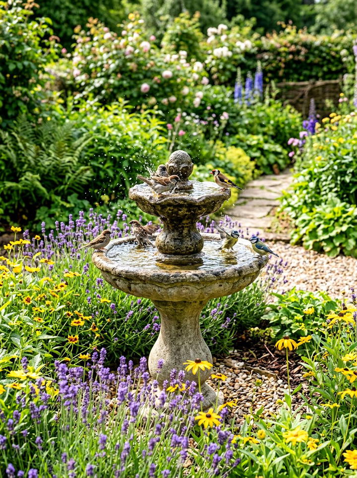 Garden Bird Bath - 25 backyard decorating ideas diy