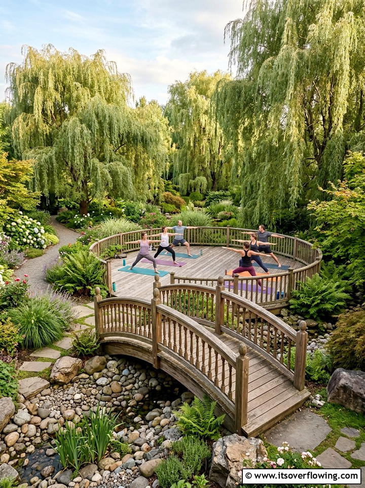Garden Bridge Yoga Deck - 25 backyard ideas with yoga deck