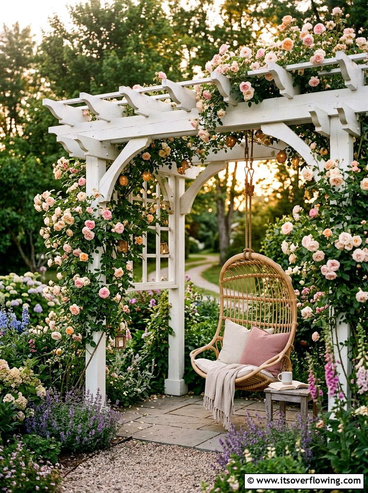 Garden Corner Pergola - 25 small garden ideas
