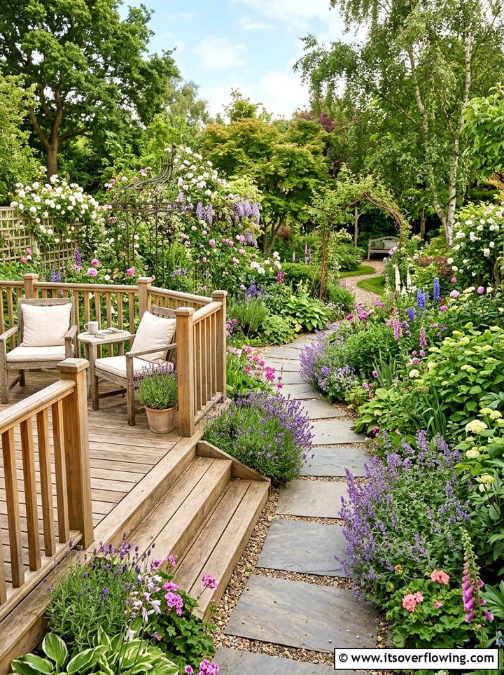Garden Deck With Path - 25 backyard ideas with deck