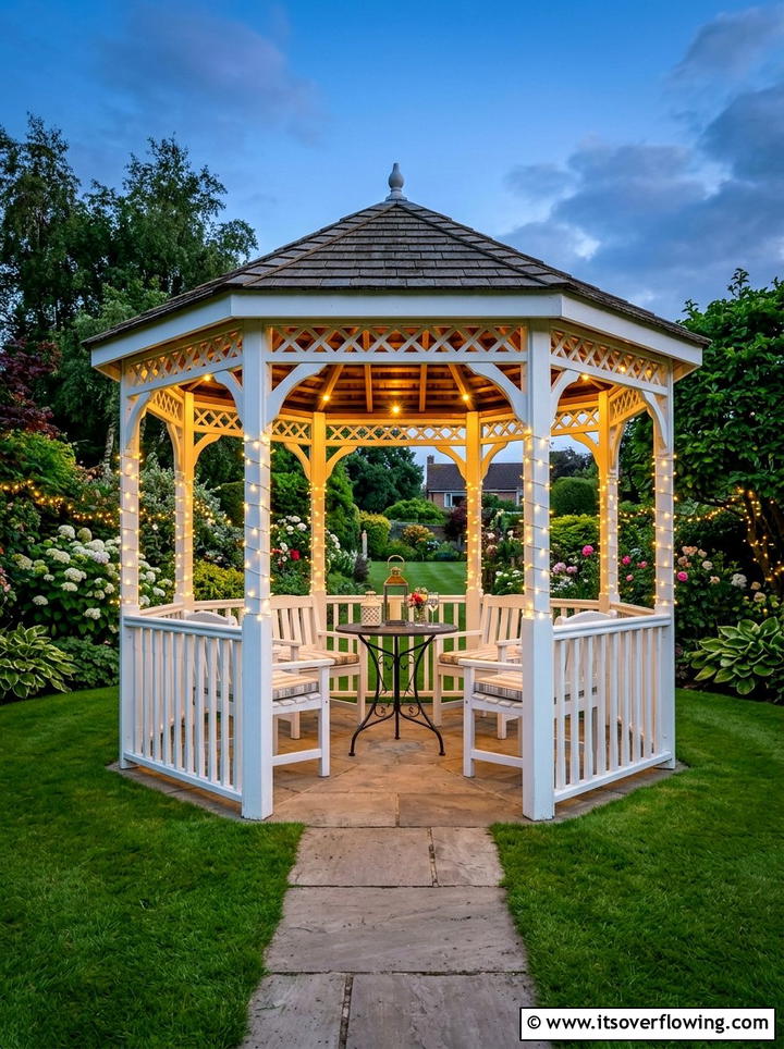 Garden Gazebo Accent Lighting - 25 garden design ideas with lighting plans