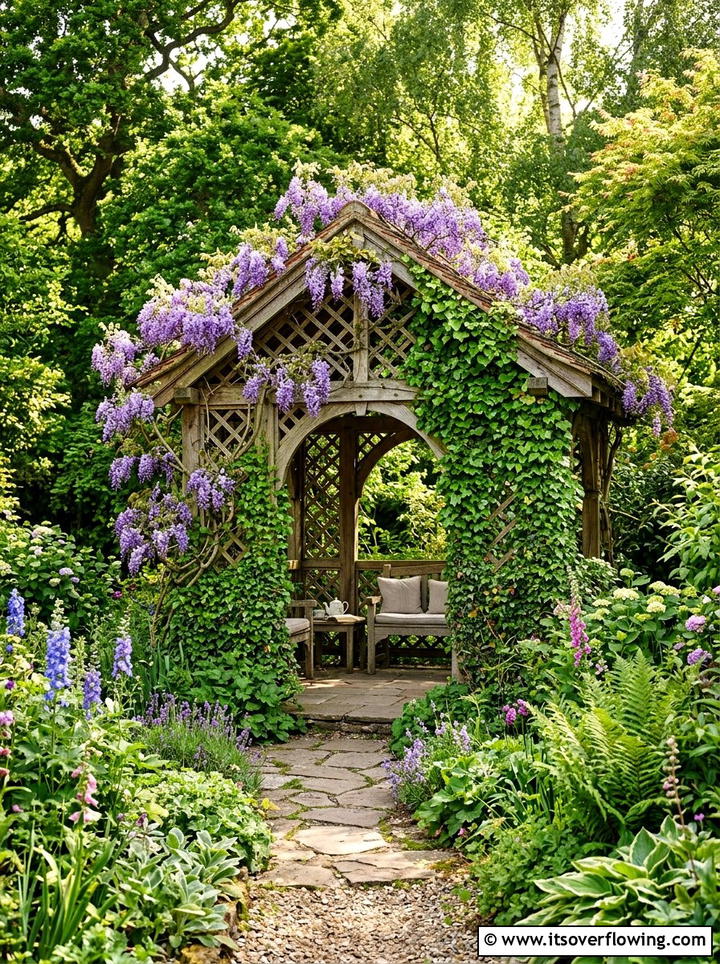 Garden Gazebo With Vines - 25 backyard ideas with gazebo