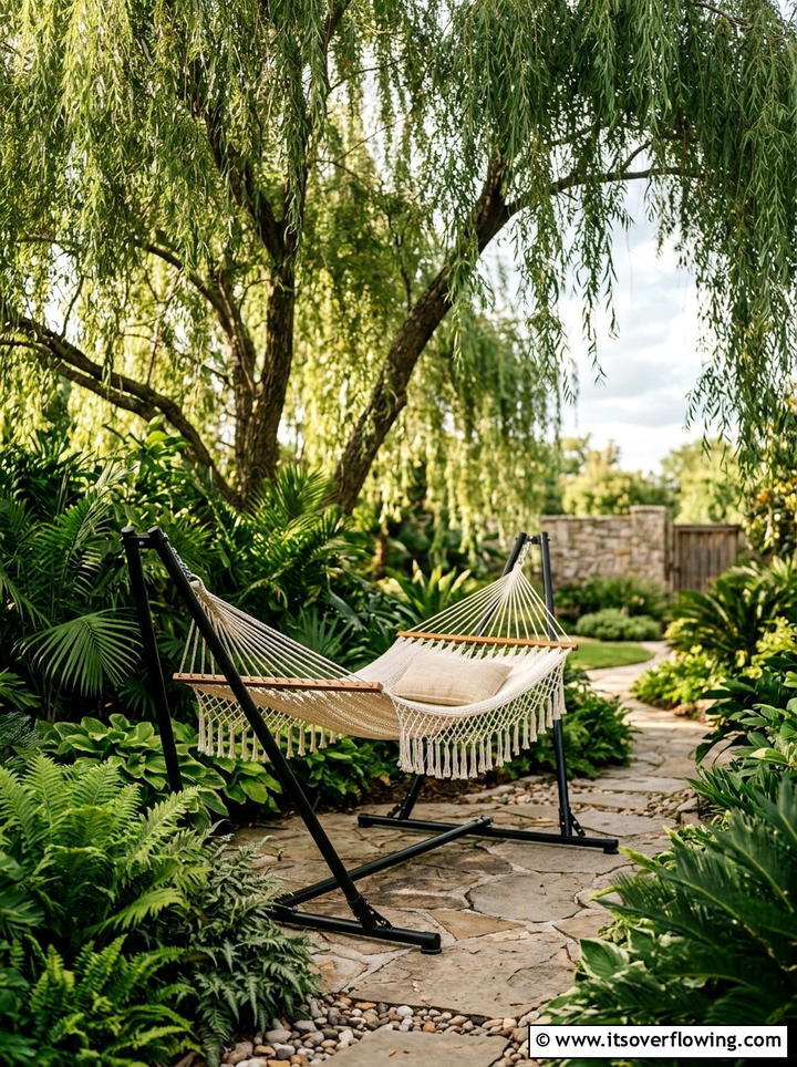 Garden Hammock Stand - 25 garden ideas for family gatherings