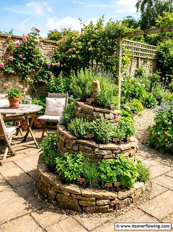 Garden Herb Spiral - 25 creative garden ideas with sustainable landscaping