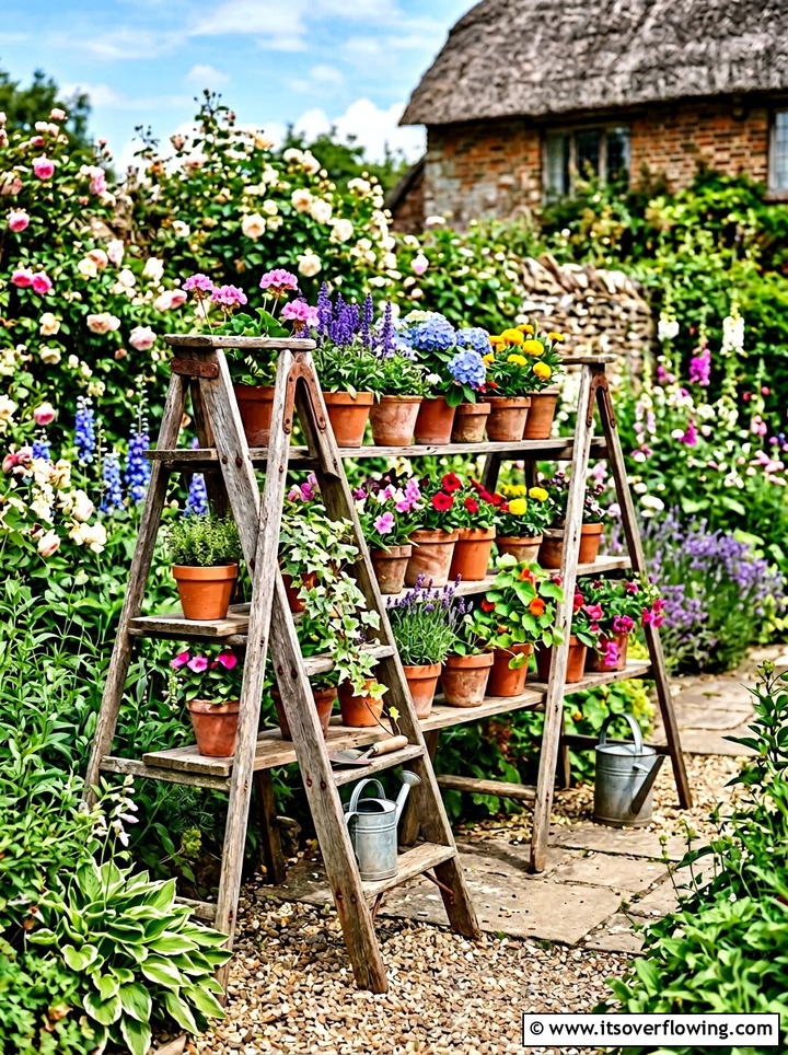 Garden Ladder Bench - 25 reusing old things ideas for benches