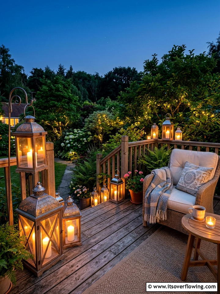 Garden Lantern Lighting - 25 small garden ideas with boho style