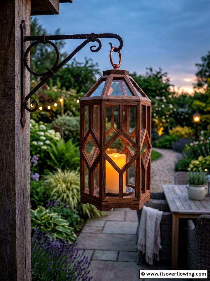 Garden Lantern Made Of Wood - 25 recycled garden ideas with wood scraps