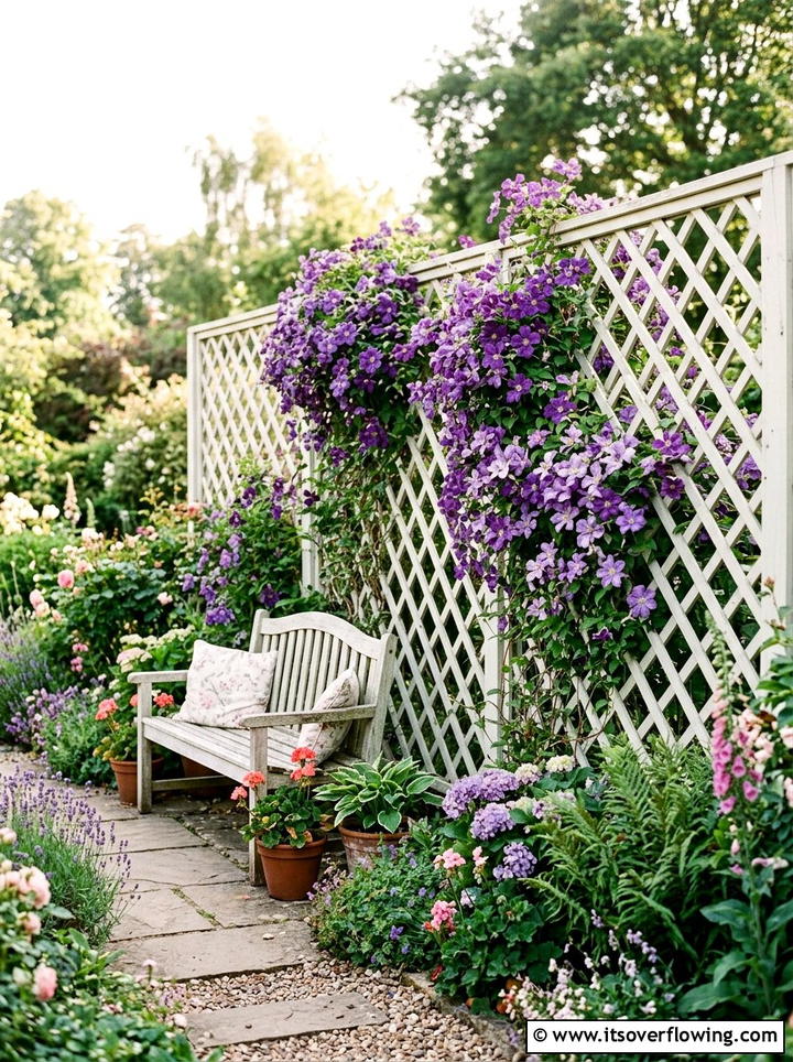 Garden Lattice Wall - 25 garden ideas with wall decor