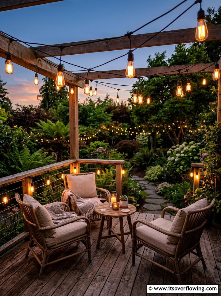 Garden Lighting String - 25 small garden ideas