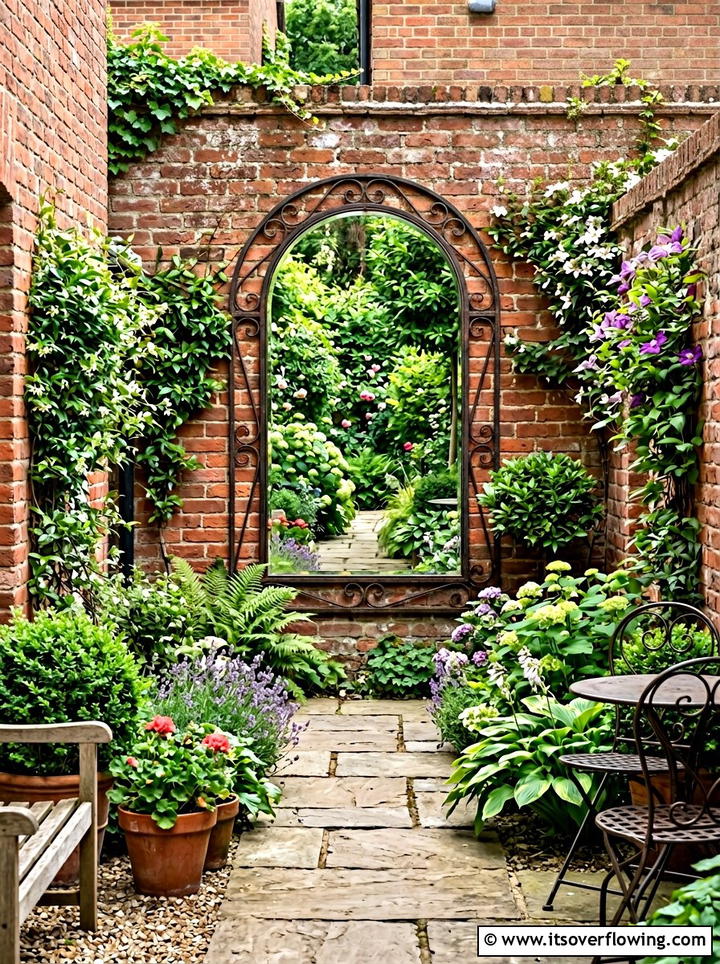 Garden Mirror - 25 garden ideas for small spaces