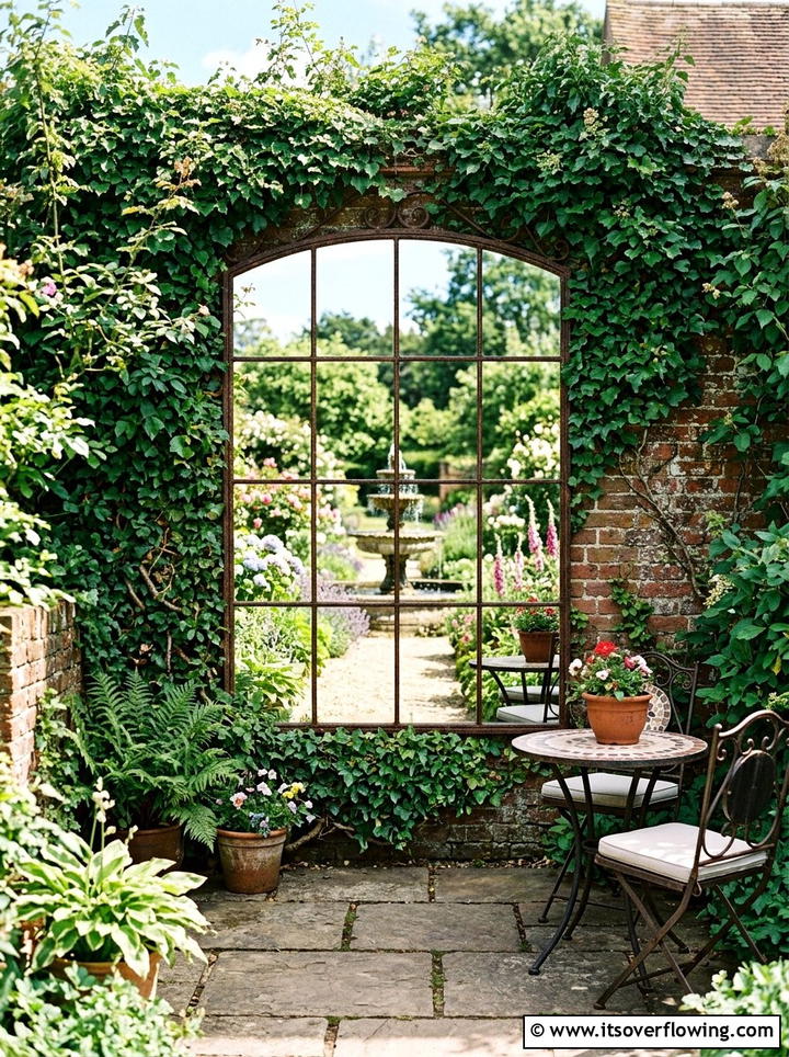 Garden Mirror Accent - 25 garden decor ideas