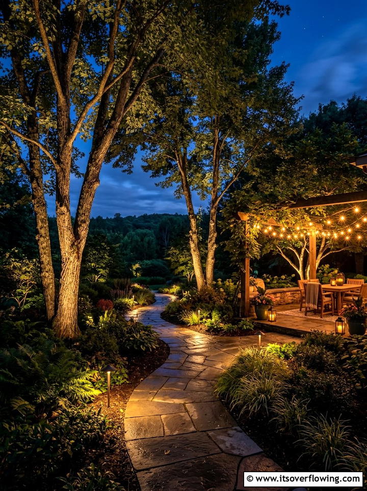 Garden Night Lighting - 25 creative garden ideas for large yards