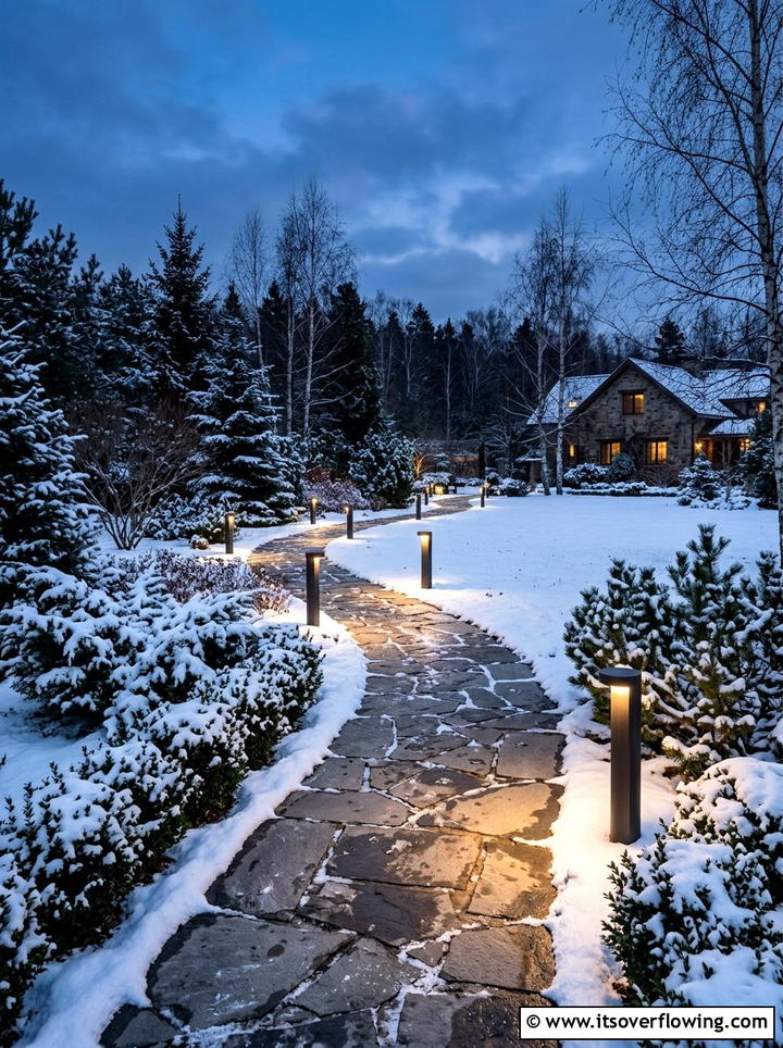 Garden Path Lighting - 25 garden ideas for winter