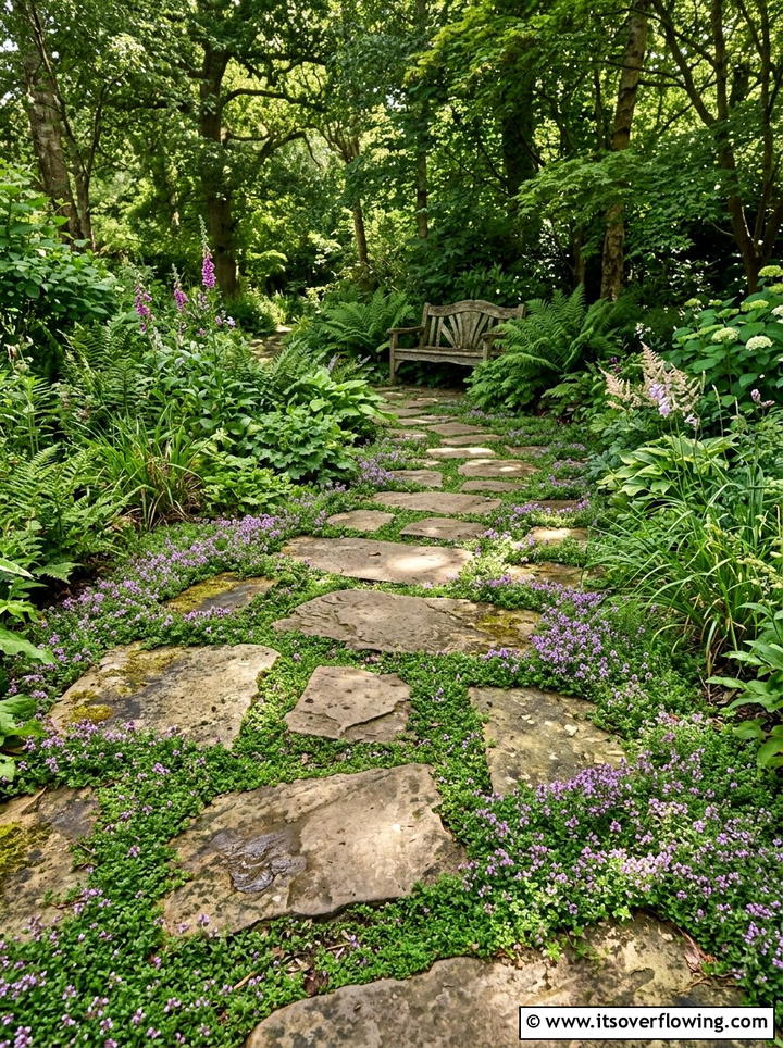 Garden Path Stones - 25 garden ideas for family gatherings