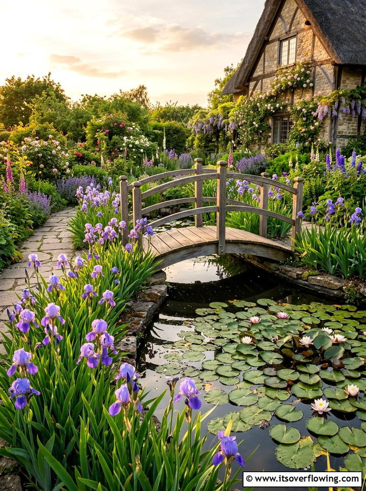 Garden Pond With Bridge - 25 garden ideas with pond