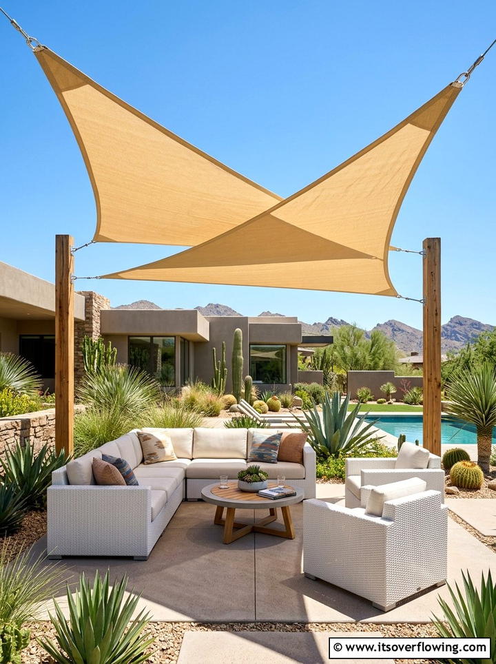 Garden Shade Sail - 25 garden ideas for family gatherings