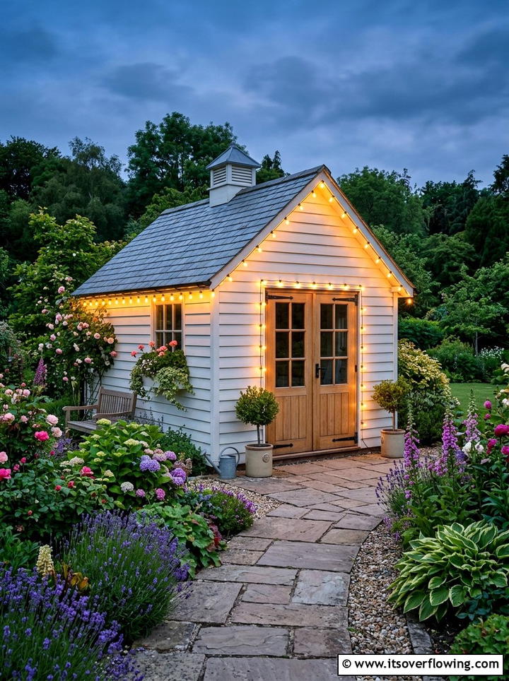 Garden Shed Lights - 25 cheap garden ideas with string lights