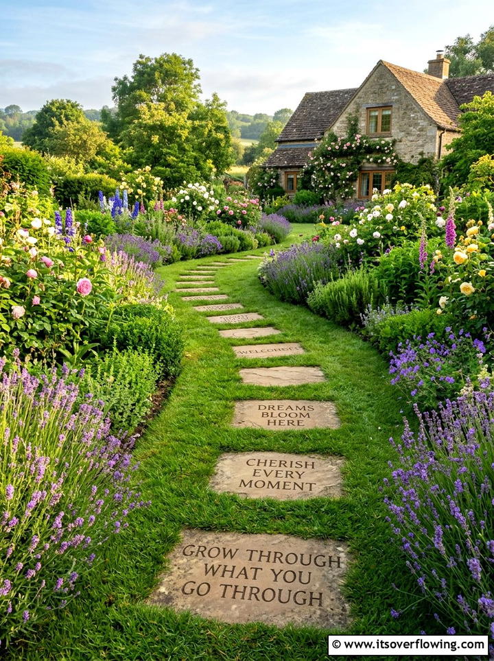 Garden Stepping Stones With Quotes - 25 creative garden ideas with quote stones