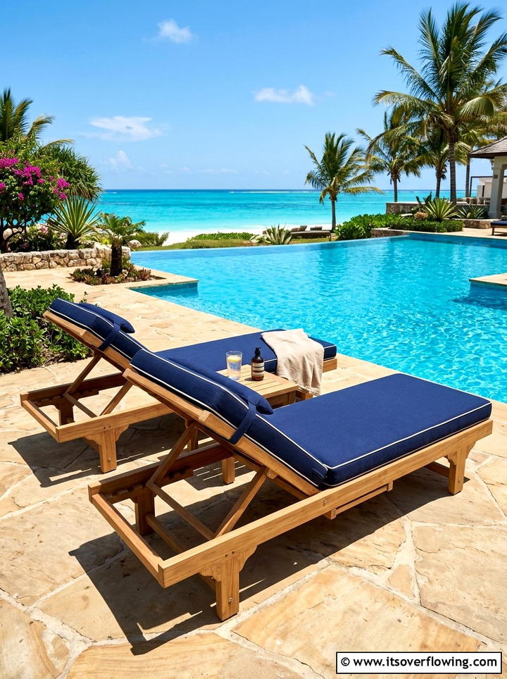 Garden Sun Lounger - 25 garden decor ideas for relaxing spaces