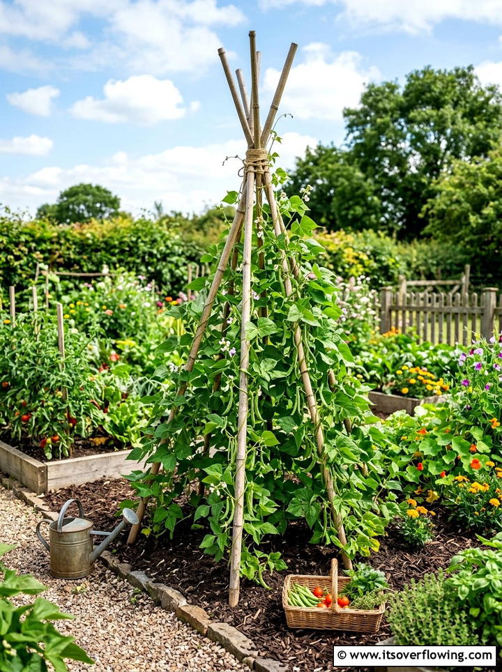 Garden Teepee Trellis - 25 creative garden ideas diy