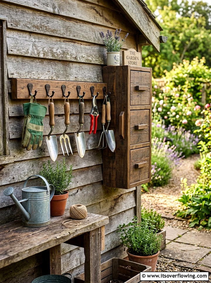 Garden Tool Organizer - 25 upcycled garden ideas with old drawers