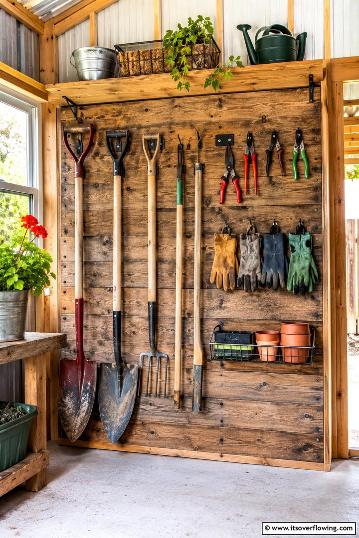 Garden Tool Shed Organizer - 30 Pegboard Ideas to Organize Your Home Efficiently