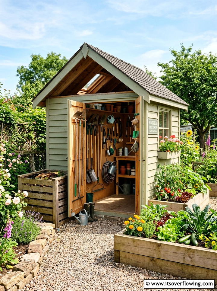Garden Tool Shed - 25 backyard ideas with storage shed