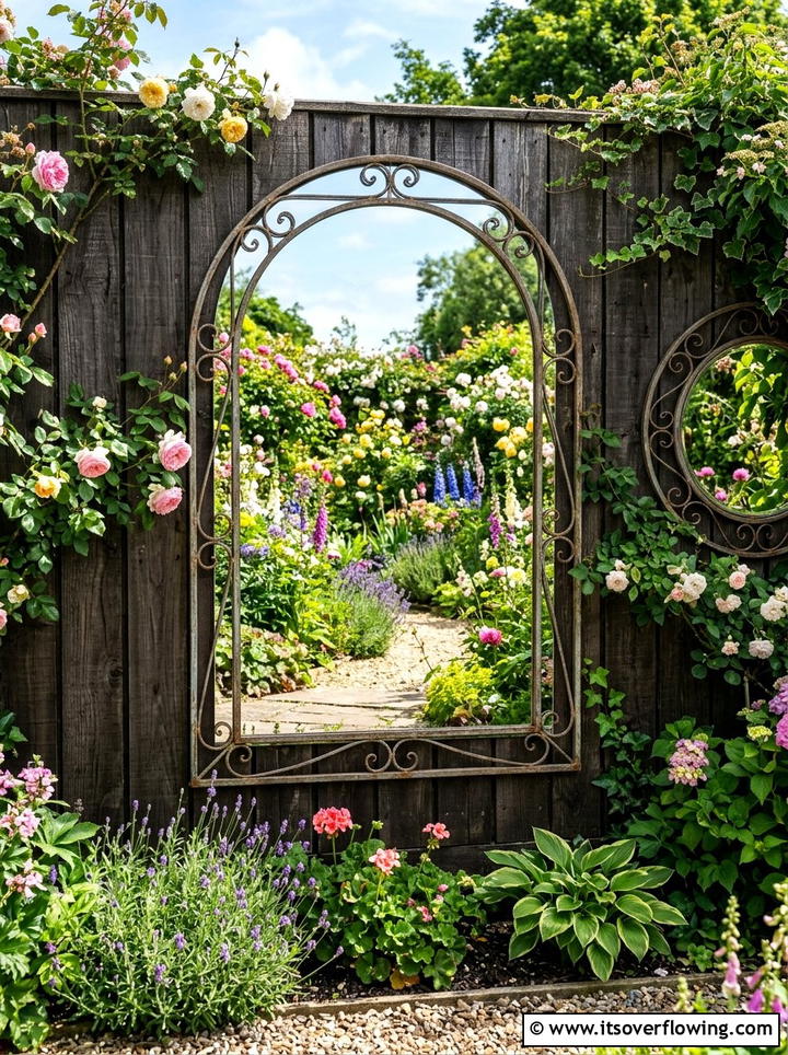 Garden Wall Mirrors - 25 creative garden ideas for small yards