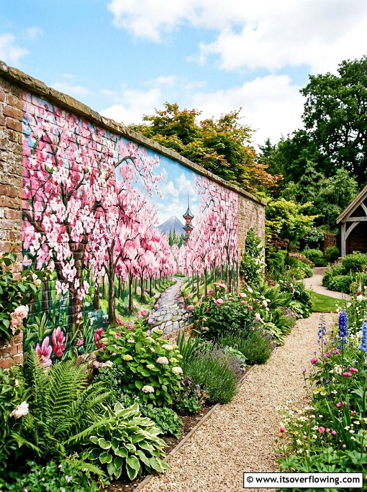 Garden Wall Mural - 25 garden ideas with wall decor
