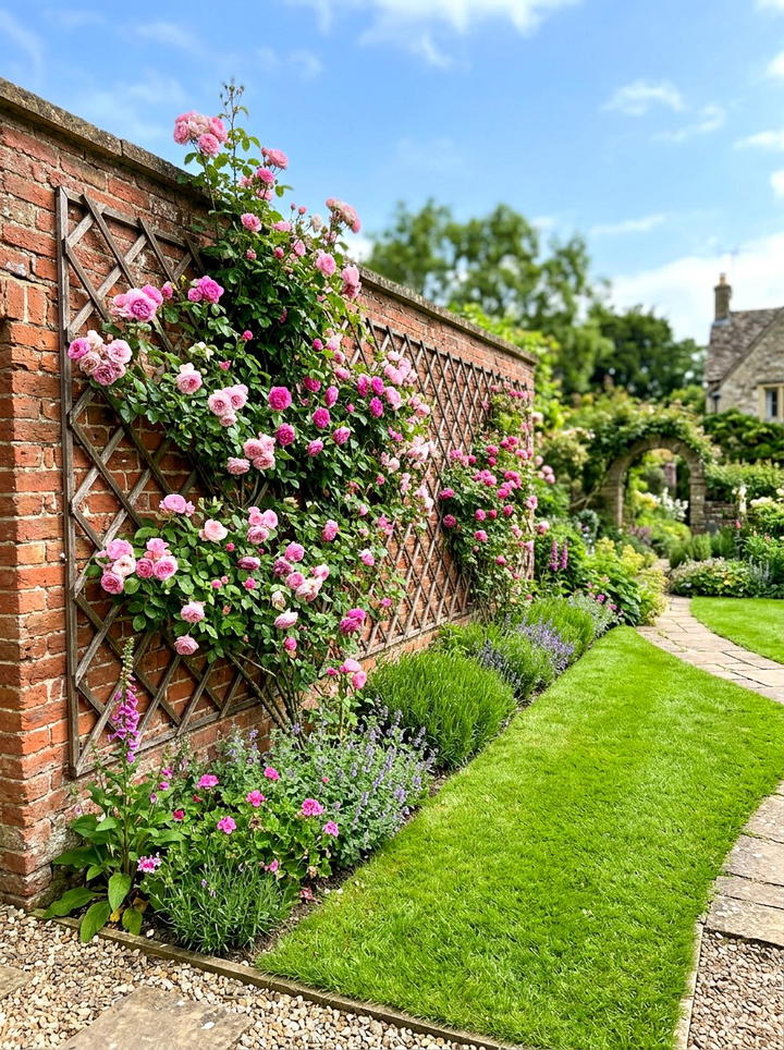 Garden Wall Trellis - 25 backyard decorating ideas on a budget