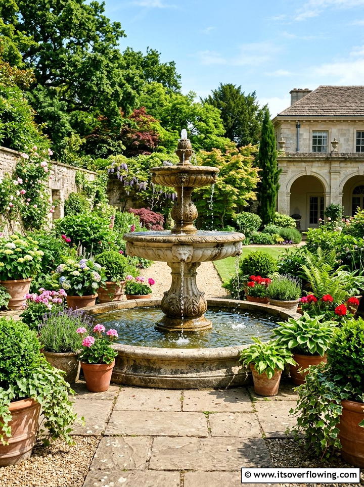 Garden Water Fountain - 25 garden ideas