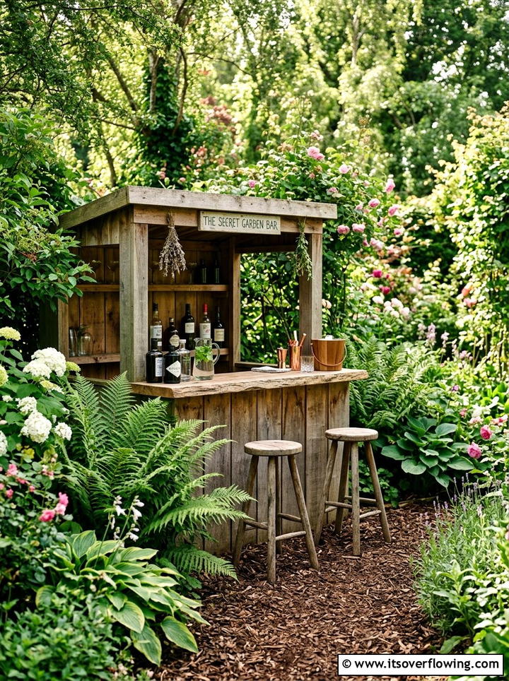 Garden corner bar - 25 backyard ideas with bar area