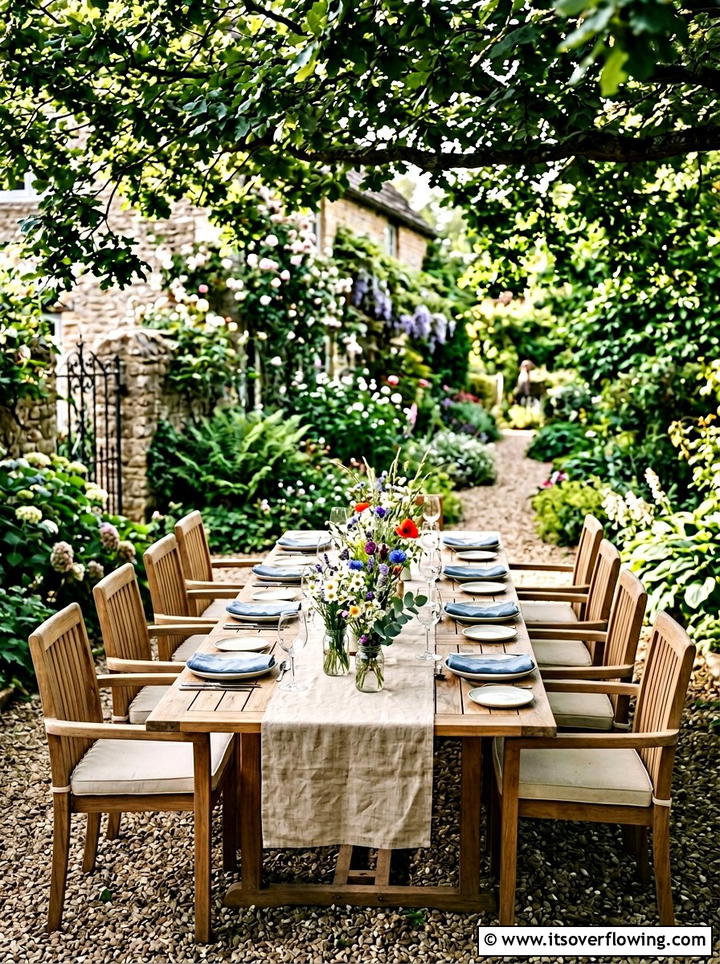 Garden dining table - 25 backyard ideas for summer parties