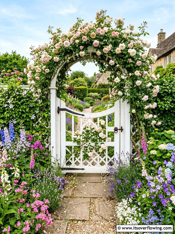 Garden gate plant support - 25 cheap garden ideas with homemade trellis