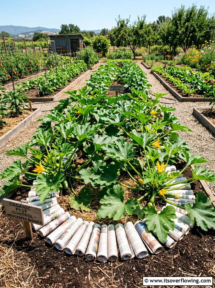 Garden pest control barrier - 25 recycled garden ideas with newspapers