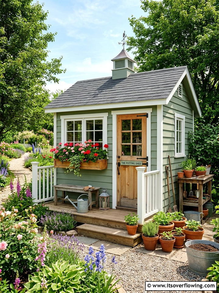 Garden potting shed - 25 creative garden ideas for rural homes